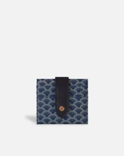 Carteras Y Monederos^Lonbali Billetera Cuadrada Kubu Azul Marino