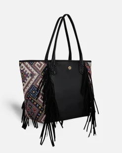 Bolsos Shopper^Lonbali Bolso Bonnie Ethnic Negro