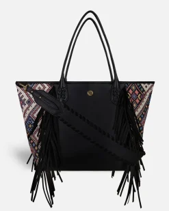 Bolsos Shopper^Lonbali Bolso Bonnie Ethnic Negro