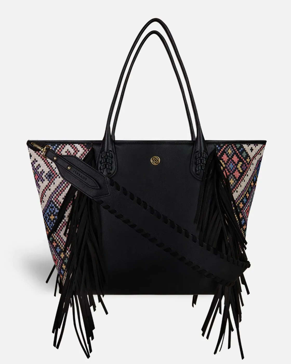 Bolsos Shopper^Lonbali Bolso Bonnie Ethnic Negro