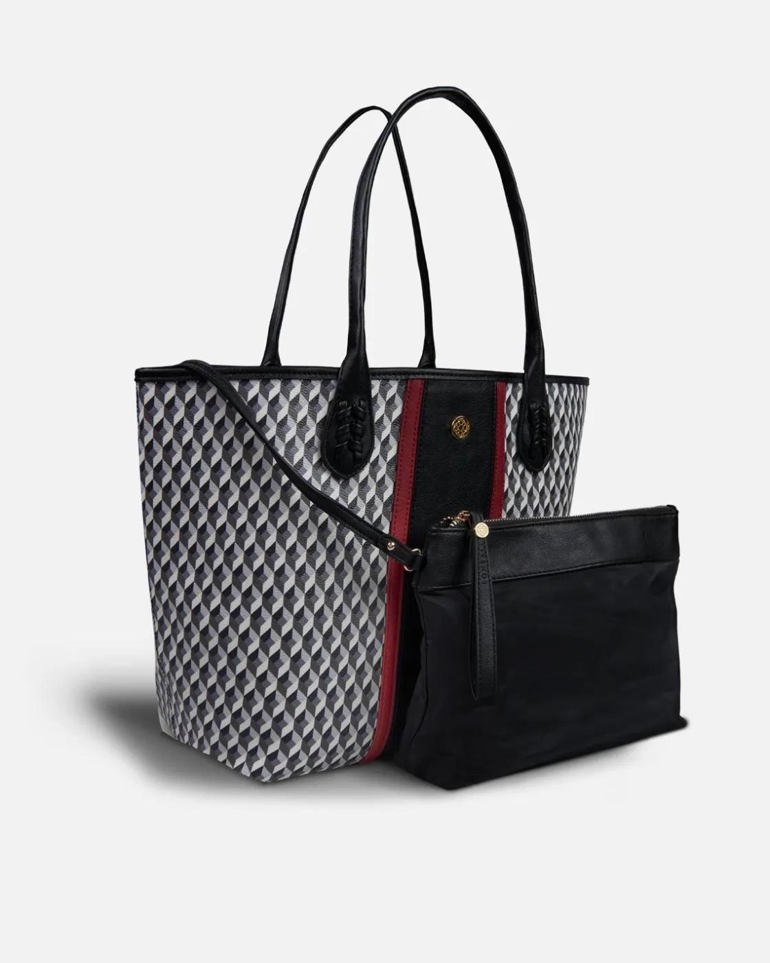 Bolsos Shopper^Lonbali Bolso Born Arrow B&W Negro