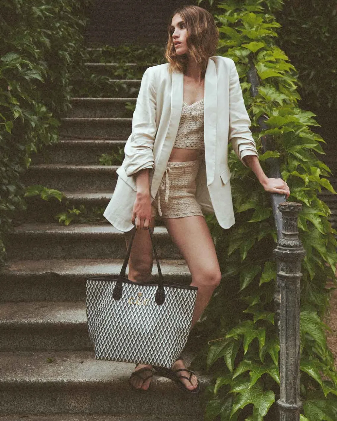Bolsos Shopper^Lonbali Bolso Born B&W Negro