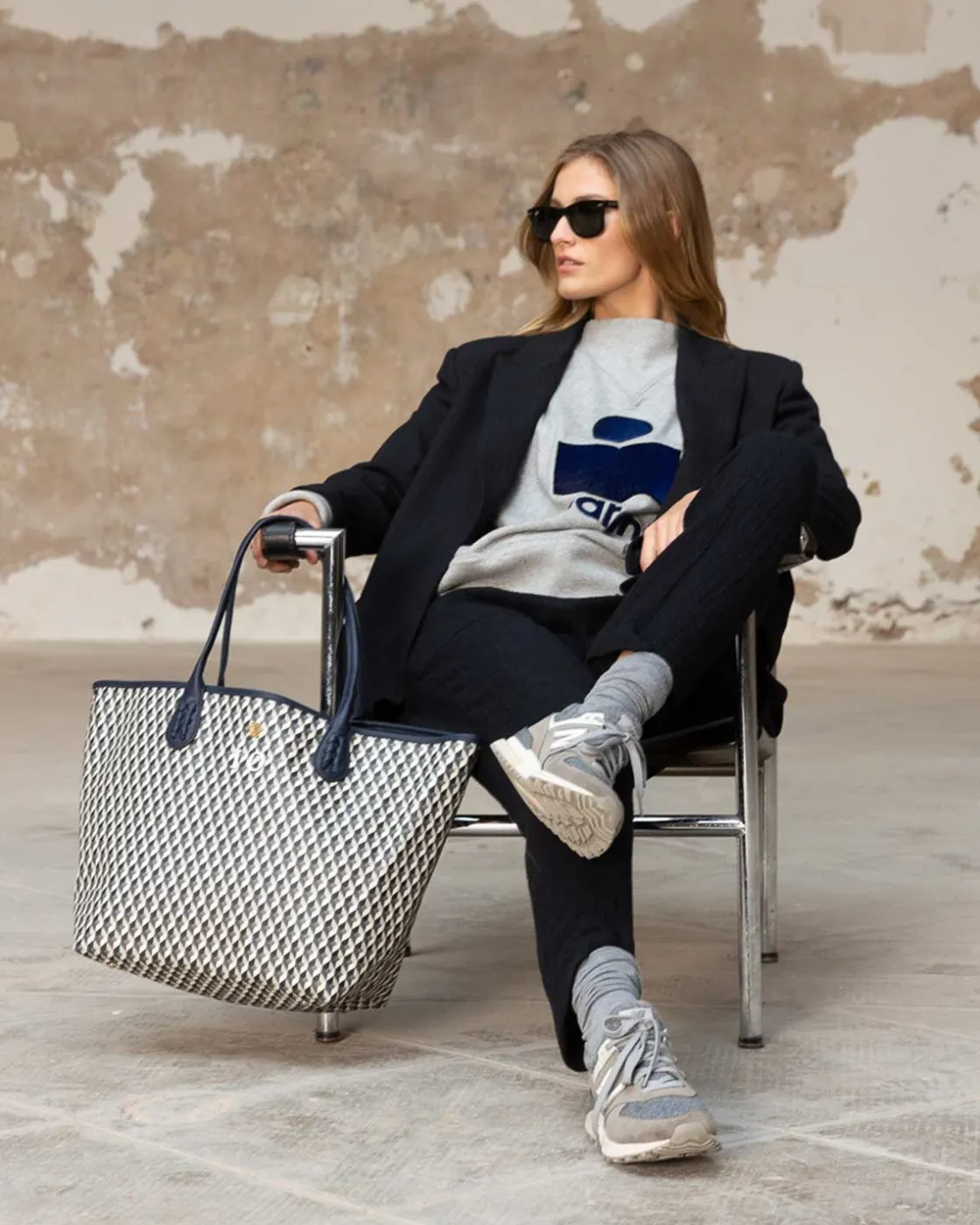 Bolsos Shopper^Lonbali Bolso Born B&W Negro
