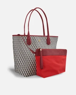 Bolsos Shopper^Lonbali Bolso Born B&W Rojo