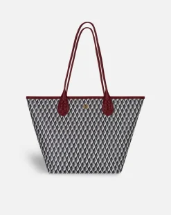Bolsos Shopper^Lonbali Bolso Born Midi B&W Rojo