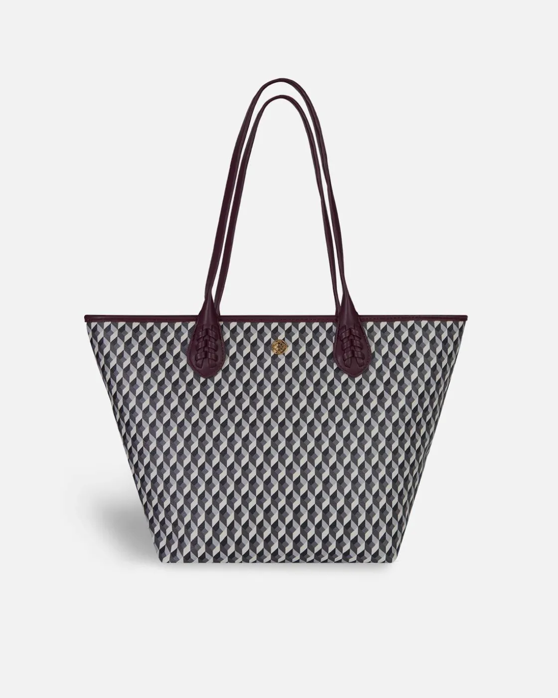 Bolsos Shopper^Lonbali Bolso Born Midi B&W Wine