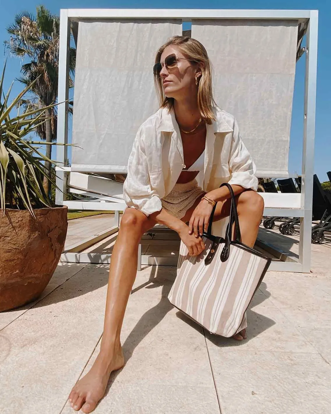 Bolsos Shopper^Lonbali Bolso Comte Beige