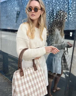 Bolsos Shopper^Lonbali Bolso Vichy Beige