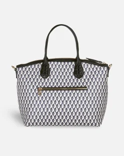 Bolsos Bandolera^Lonbali Bolso Zip Tote Born B&W Negro