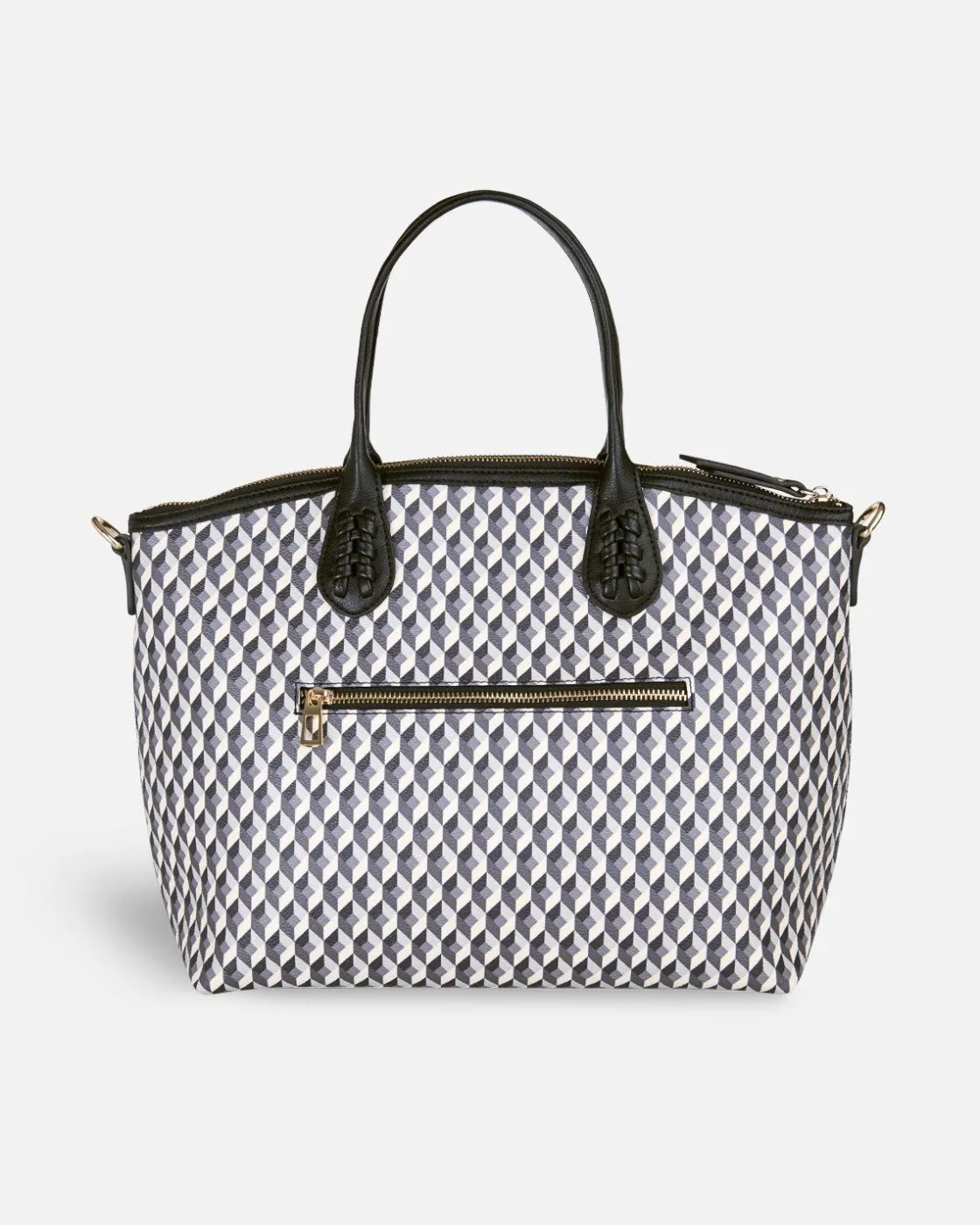 Bolsos Bandolera^Lonbali Bolso Zip Tote Born B&W Negro
