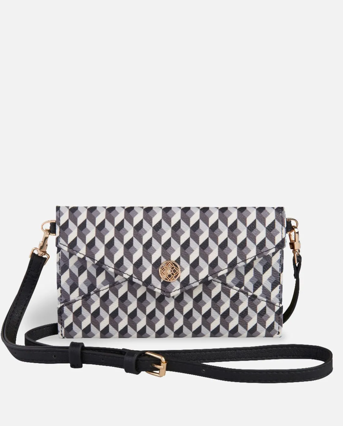 Bolsos Bandolera^Lonbali Cartera Xxl Born B&W Negro