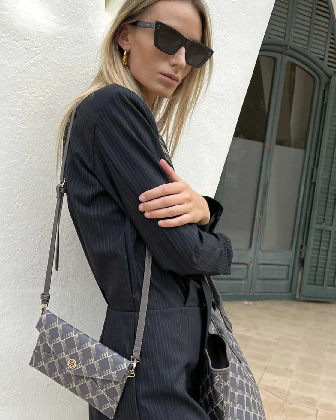 Bolsos Bandolera^Lonbali Cartera Xxl Kensington Graphite