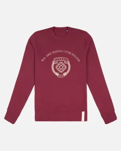 Sudaderas^Lonbali Sudadera Escudo Burdeos