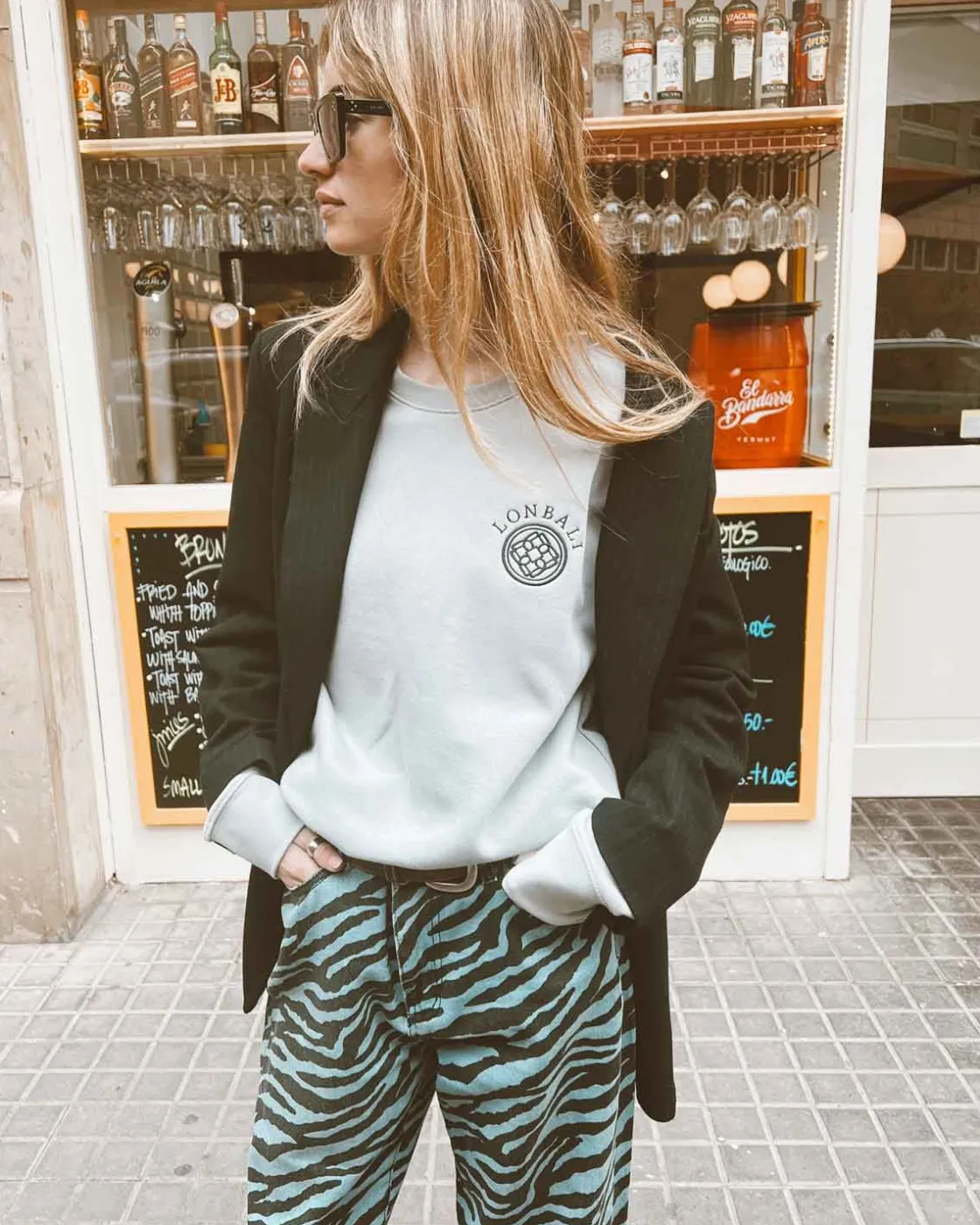 Ropa Deportiva^Lonbali Sudadera Logo Gris Claro